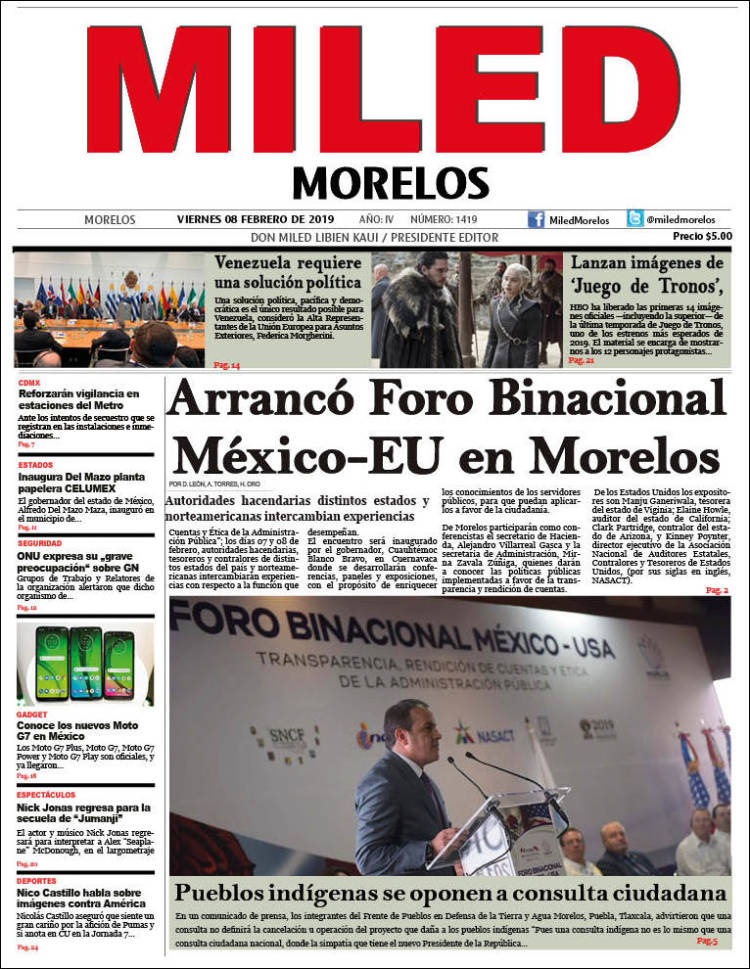 Portada de Miled - Morelos (México)