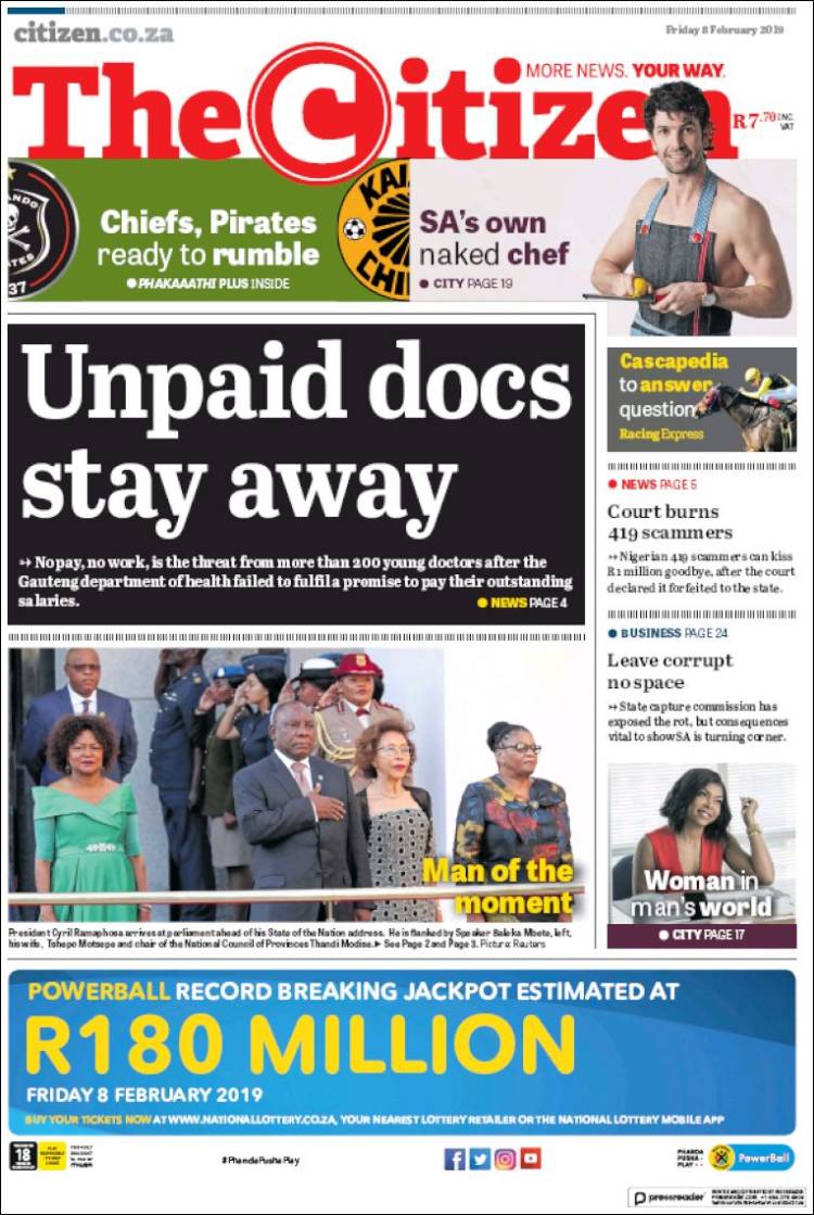 Portada de The Citizen (South Africa)