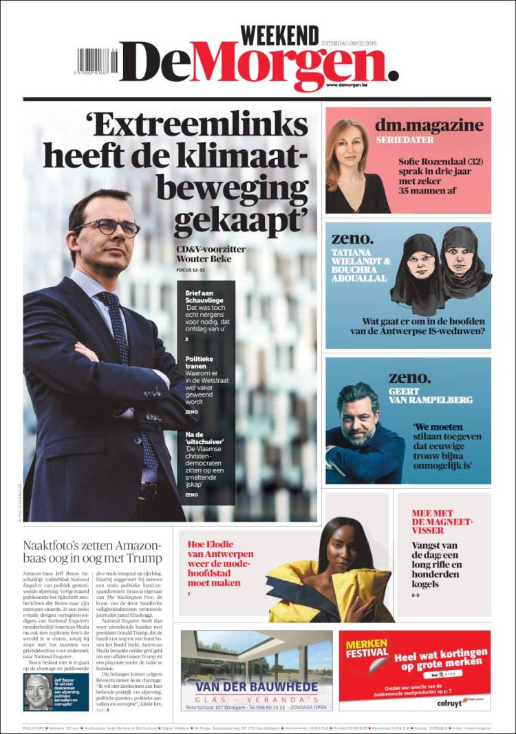 Portada de De Morgen (B&eacute;lgica)