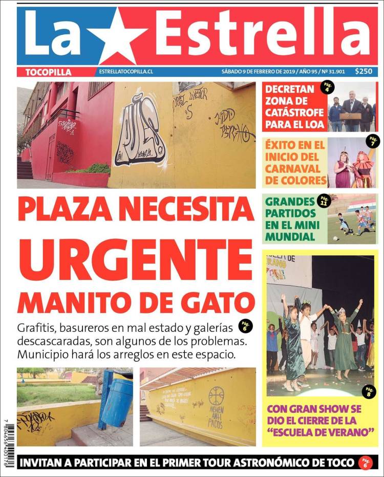 Portada de La Estrella de Tocopilla (Chile)