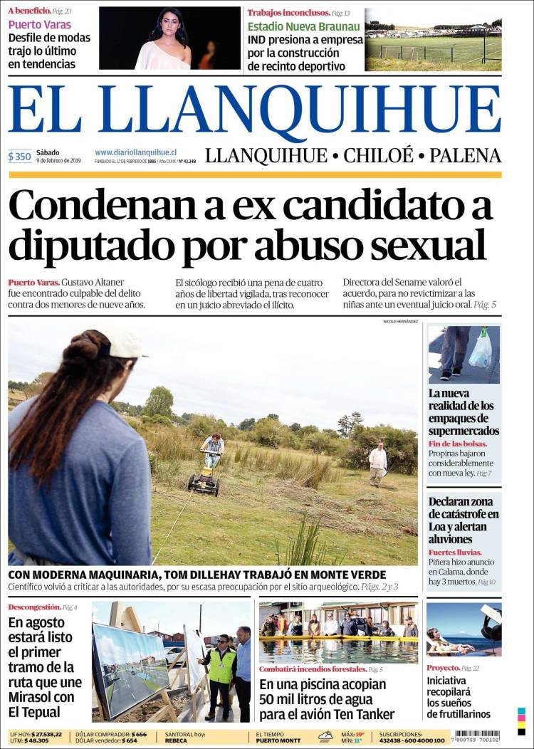 Portada de El Llanquihue (Chile)