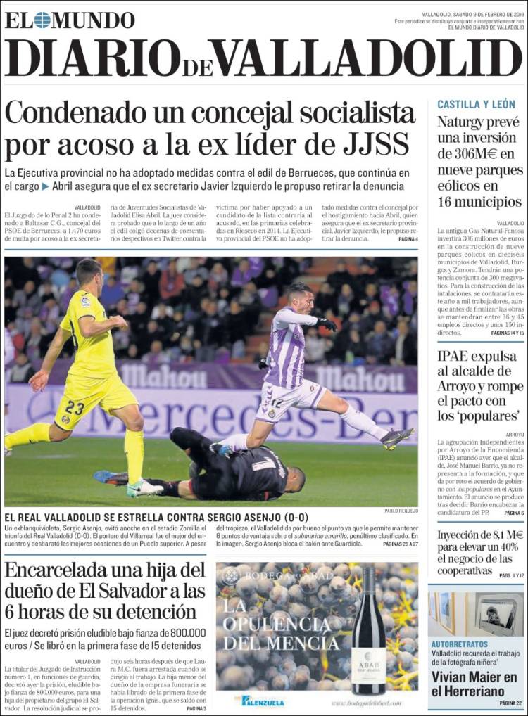 Portada de Diario de Valladolid (Espa&ntilde;a)