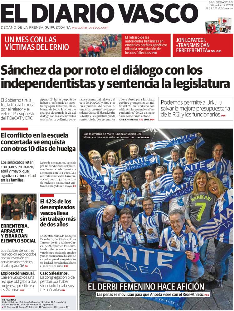 Portada de Diario Vasco (Espa&ntilde;a)