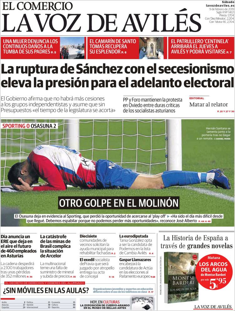Portada de El Comercio - Avilés (Espa&ntilde;a)