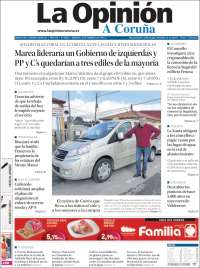 Portada de La Opinión de A Coruña (Espa&ntilde;a)