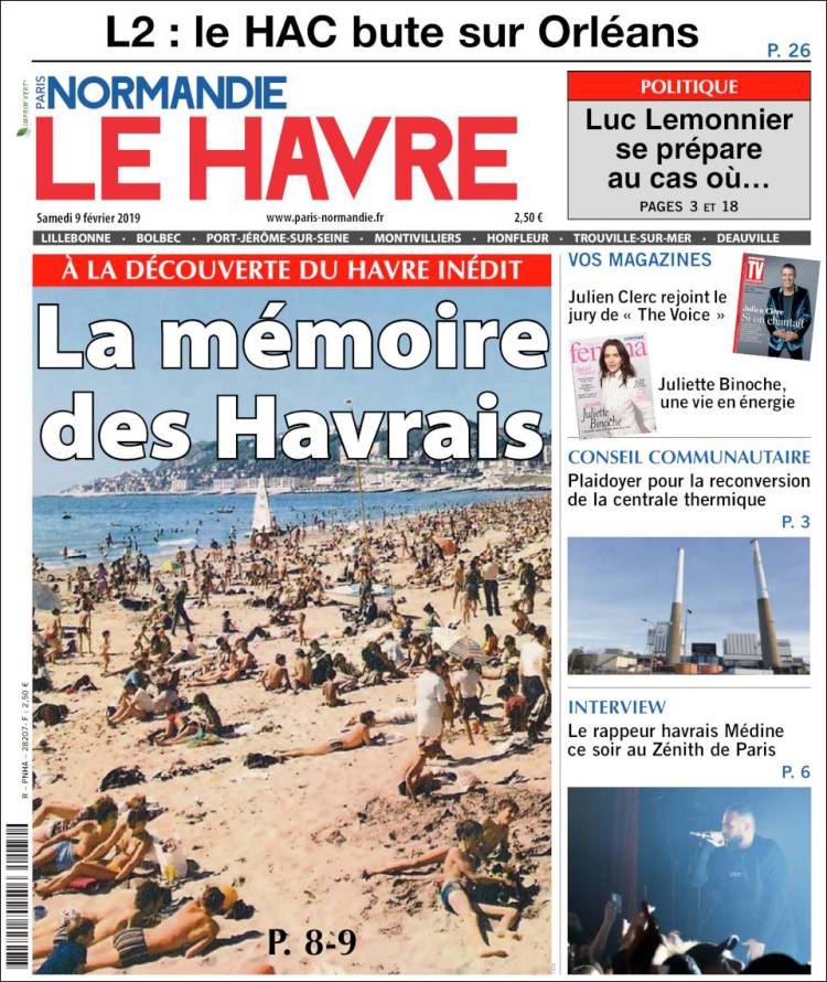 Portada de Le Havre Libre (Francia)