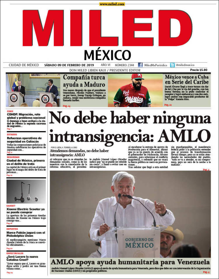 Portada de Miled (M&eacute;xico)