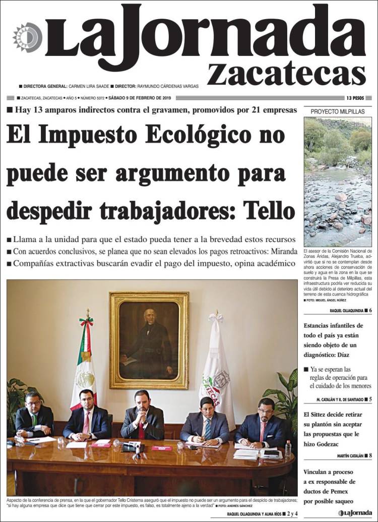 Portada de Jornada de Zacatecas (M&eacute;xico)