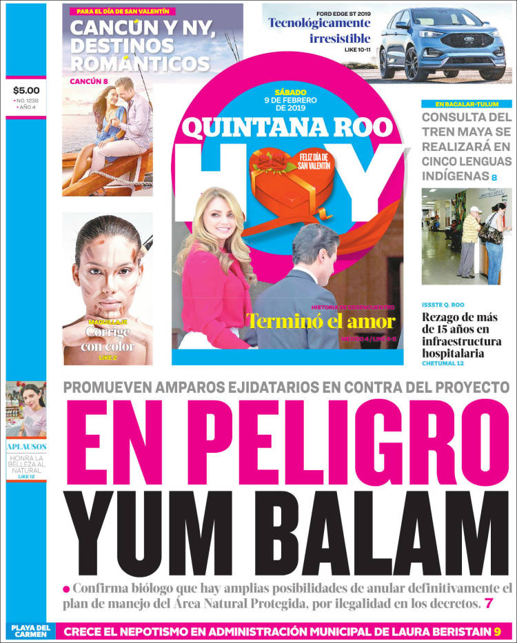 Portada de Quintana Roo HOY (M&eacute;xico)