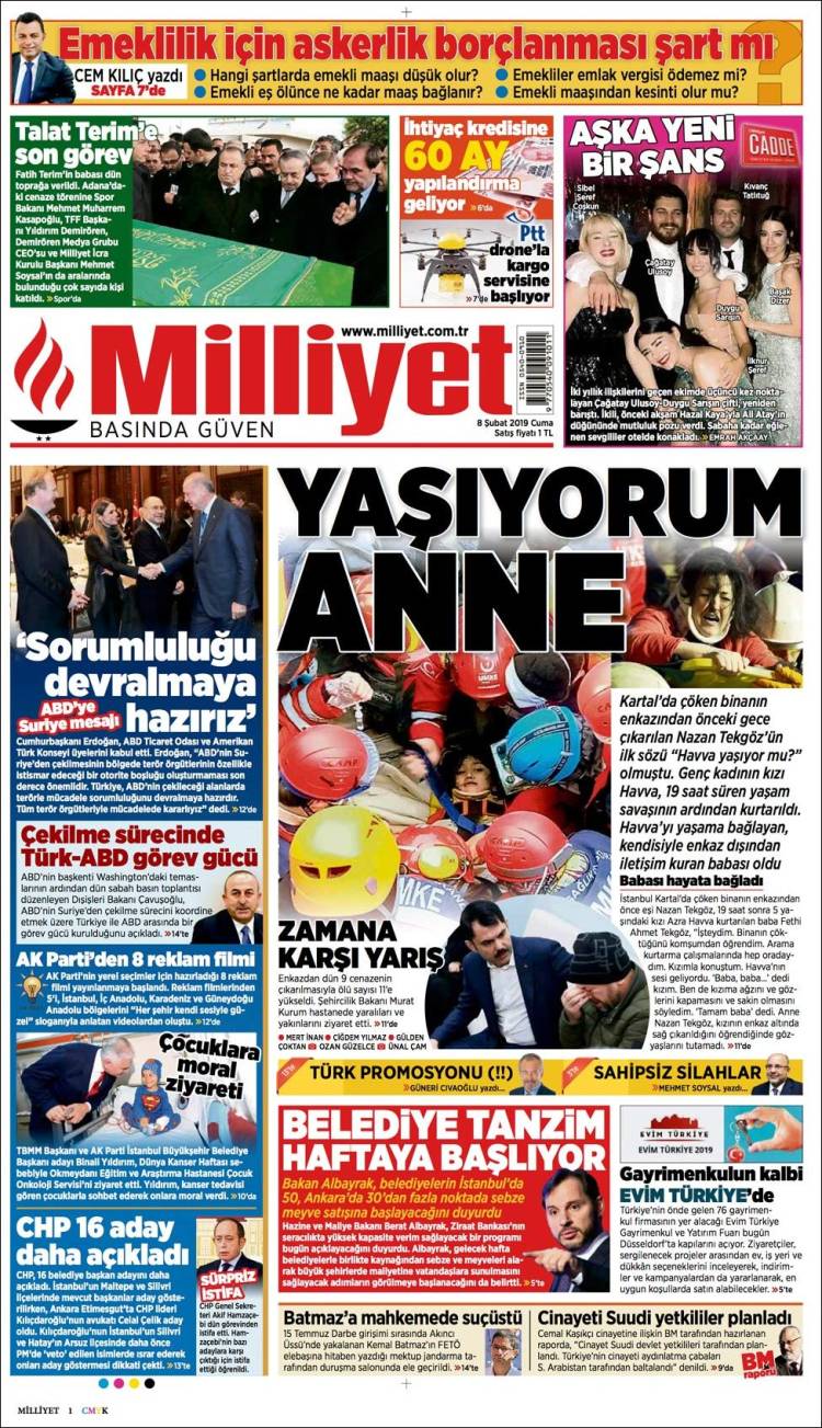 Portada de Milliyet (Turqu&iacute;a)