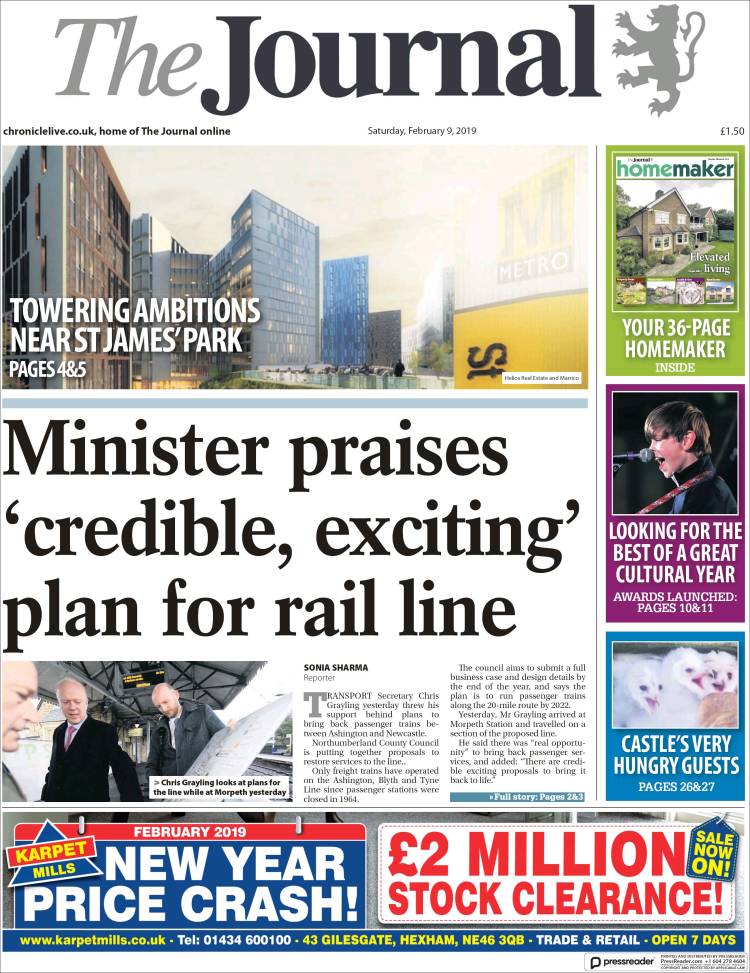 Portada de The Journal (Reino Unido)