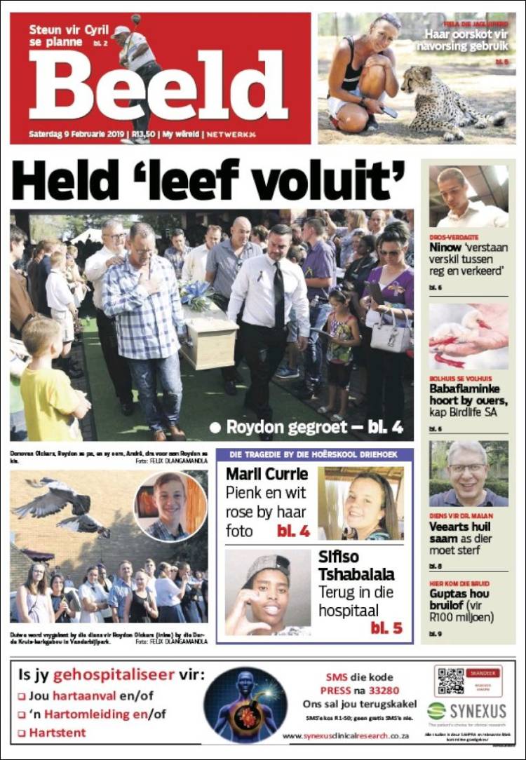 Portada de Beeld (Sud&aacute;frica)