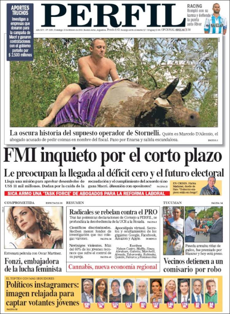 Portada de Diario Perfil (Argentina)