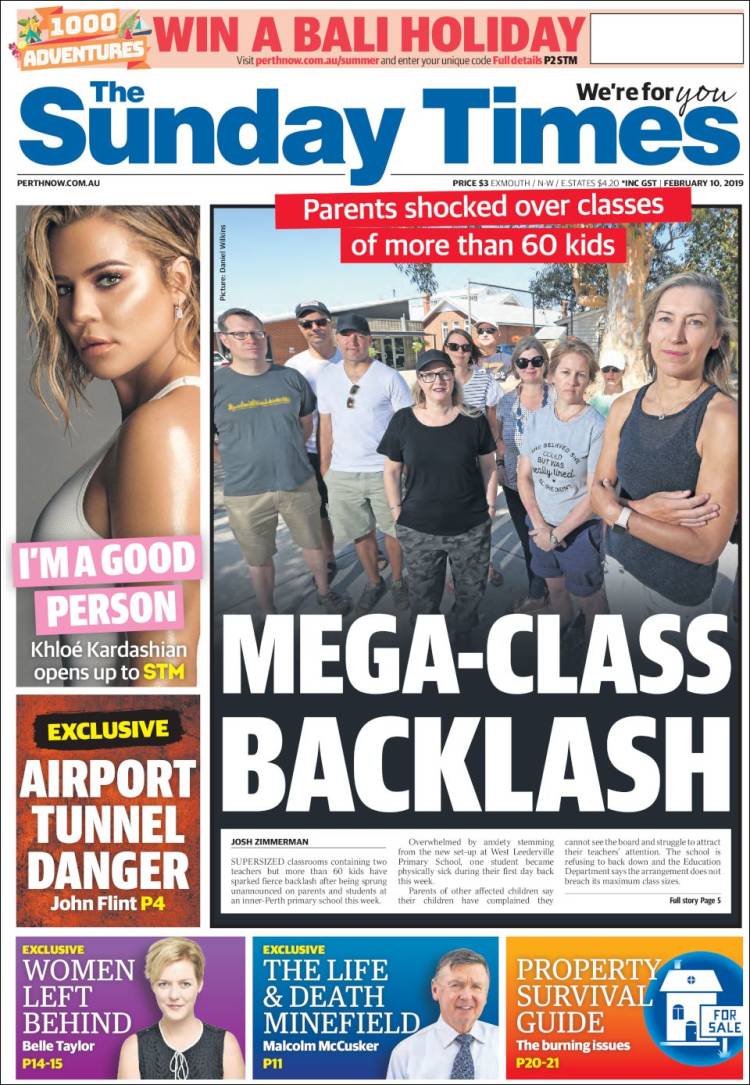 Portada de The West Australian (Australia)