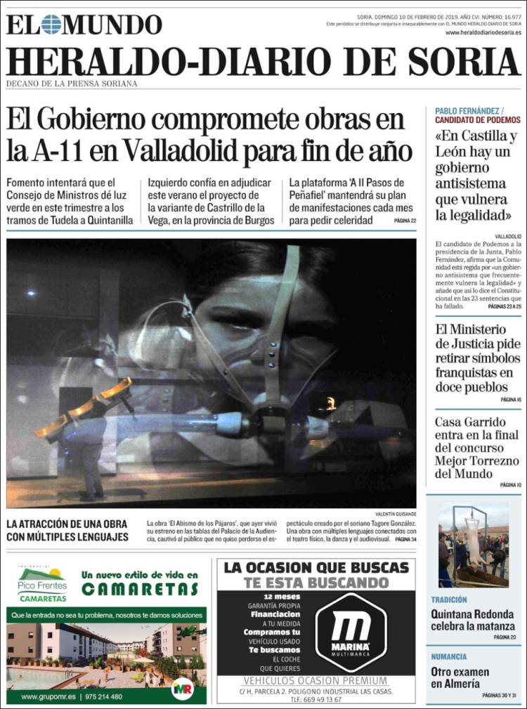 Portada de Diario de Soria (España)