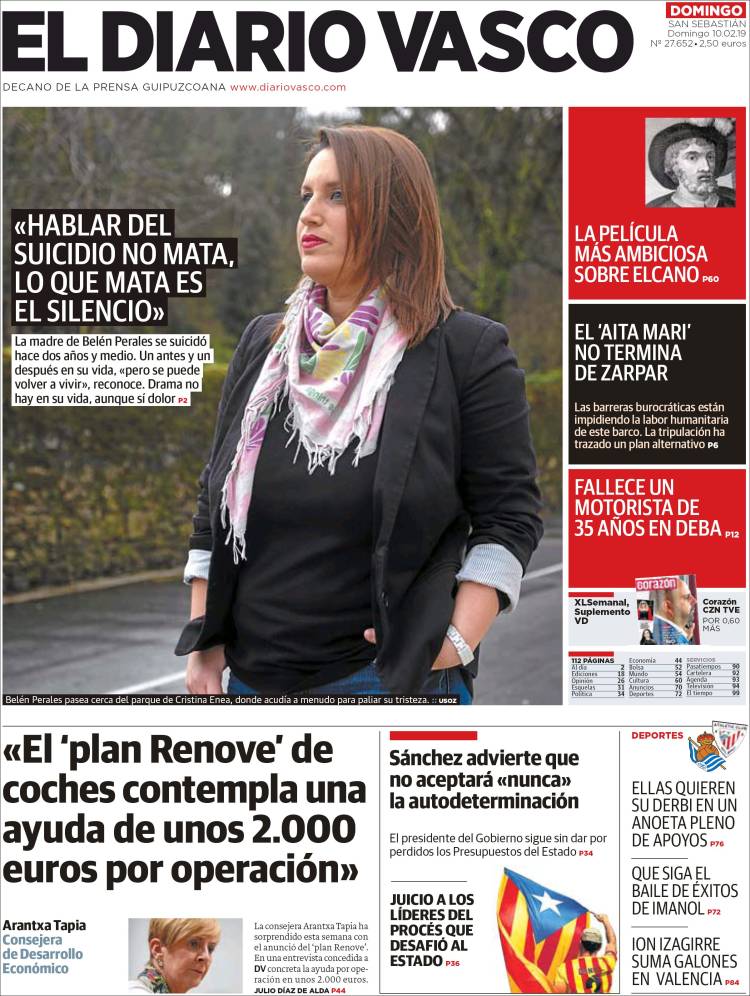 Portada de Diario Vasco (España)