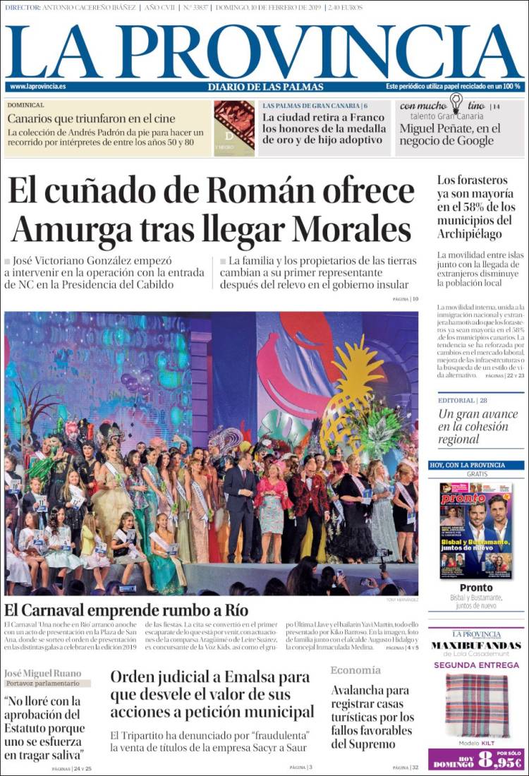 Portada de La Provincia (España)