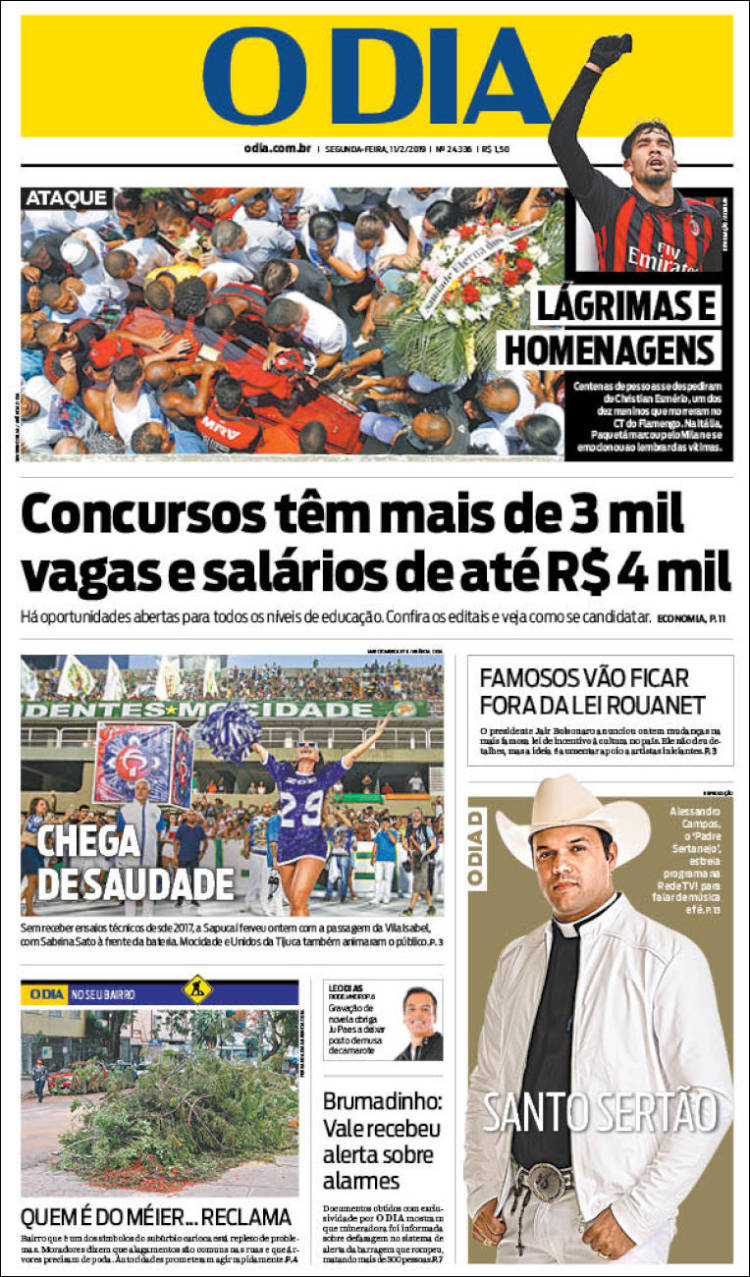 Portada de O Dia (Brasil)