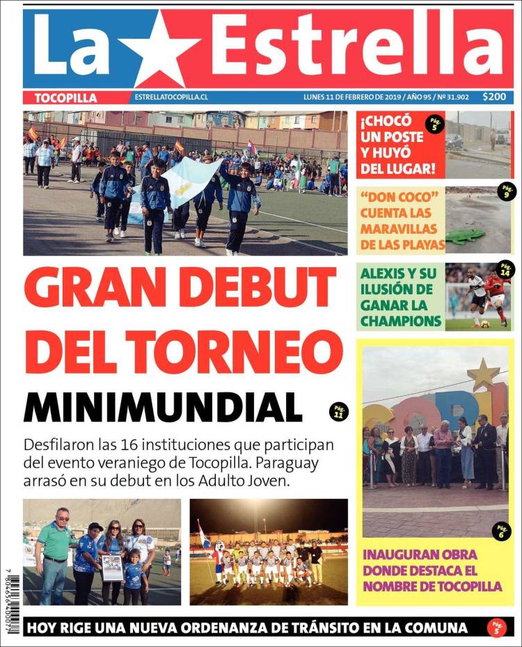 Portada de La Estrella de Tocopilla (Chile)