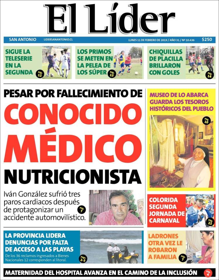 Portada de Lider de San Antonio (Chile)