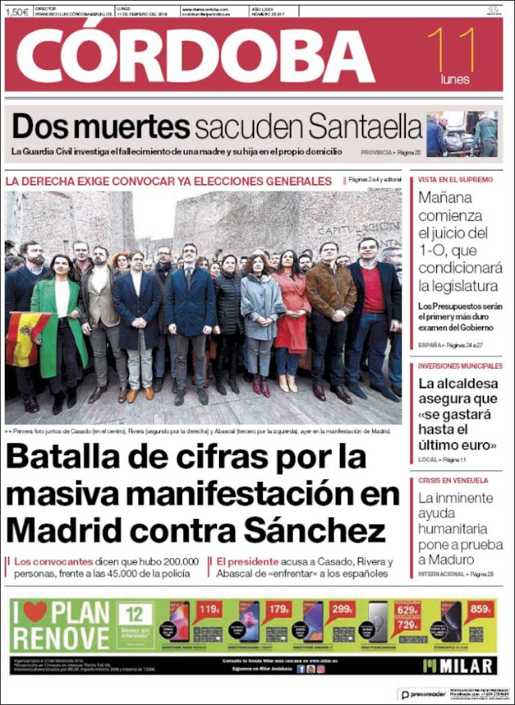 Portada de Diario de Córdoba (España)