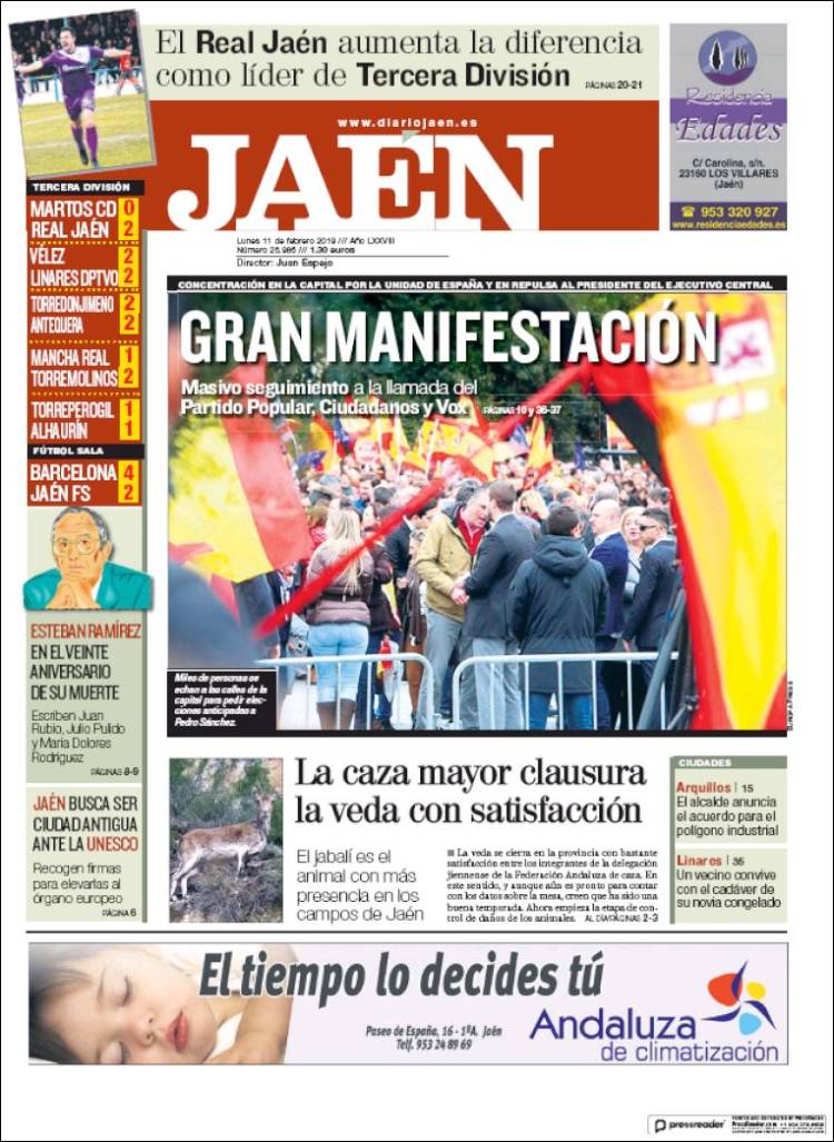 Portada de Diario Jaén (España)