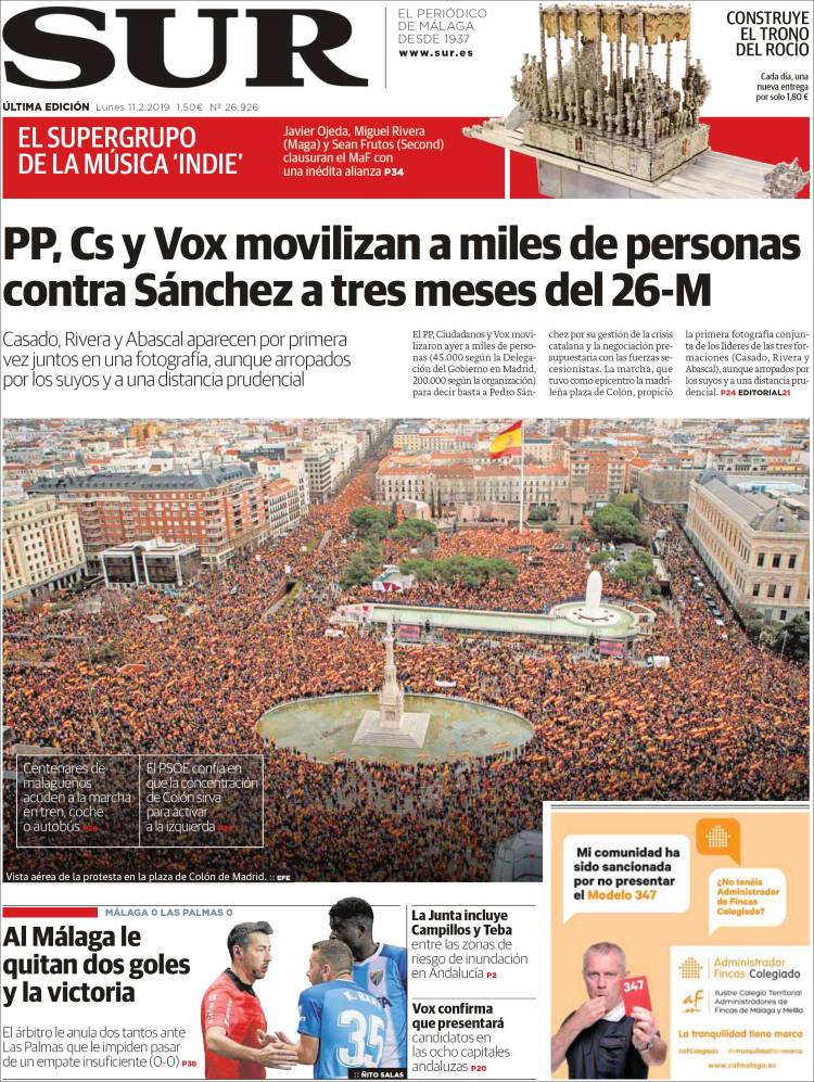 Portada de Diario el Sur (España)