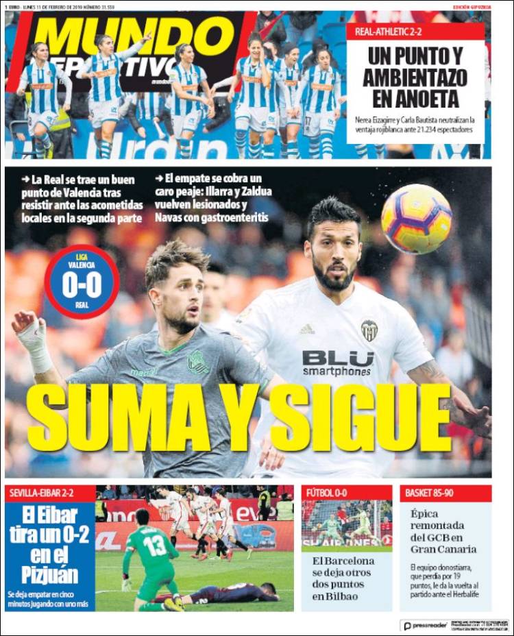 Portada de Mundo Deportivo Gipuzkoa (España)