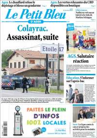 Portada de Le Petit Bleu (Francia)