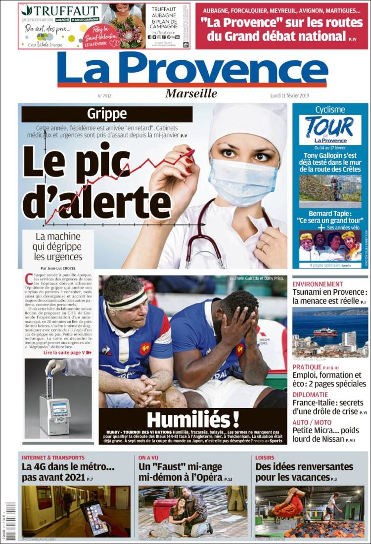Portada de La Provence (Francia)