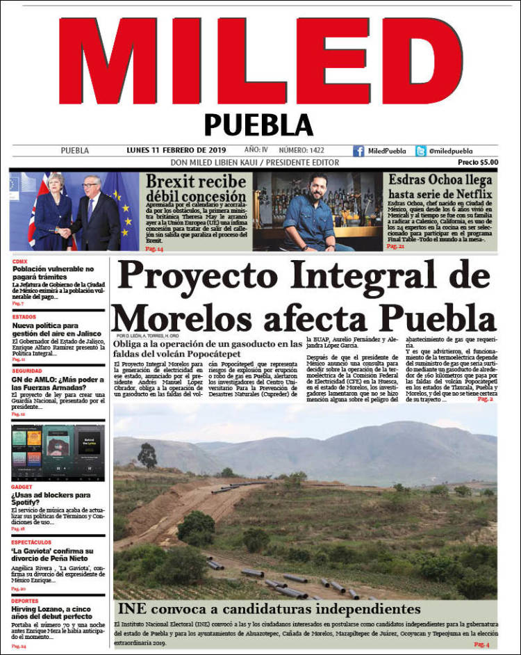 Portada de Miled - Puebla (México)