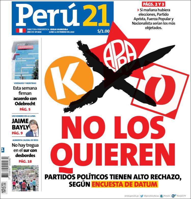 Portada de Perú 21 (Per&uacute;)