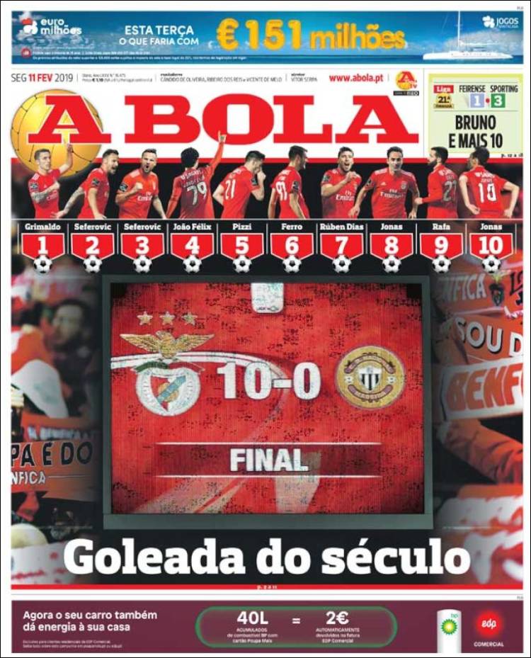Portada de A Bola (Portugal)