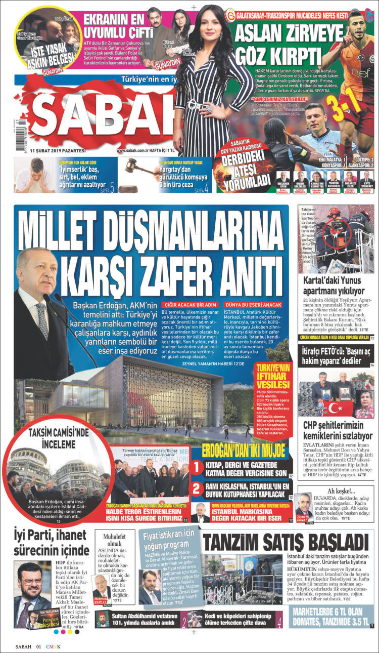 Portada de Sabah (Turqu&iacute;a)