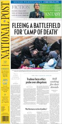 Portada de The National Post (Canada)