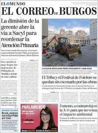 Portada de El Correo de Burgos (España)