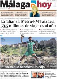 Portada de Málaga Hoy (España)