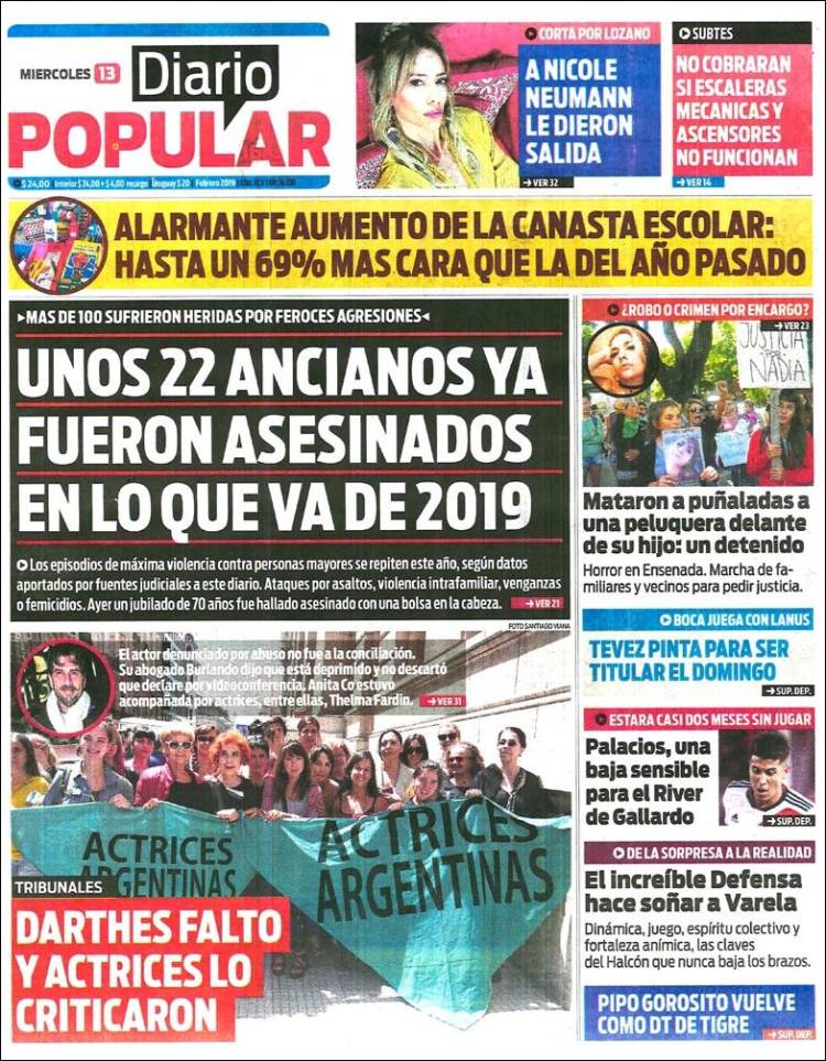 Portada de Diario Popular (Argentina)