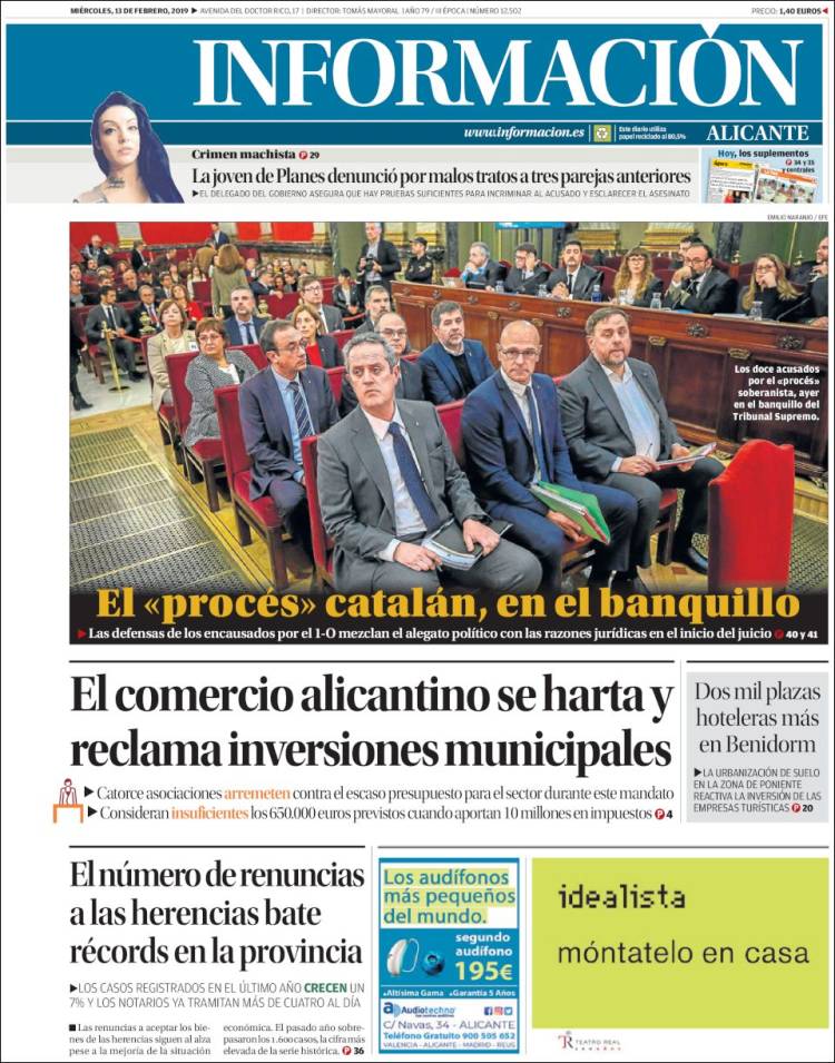 Portada de Diario Información (España)