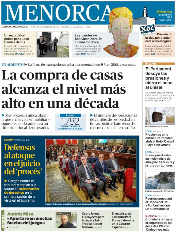 Portada de Menorca - Diario Insular (España)