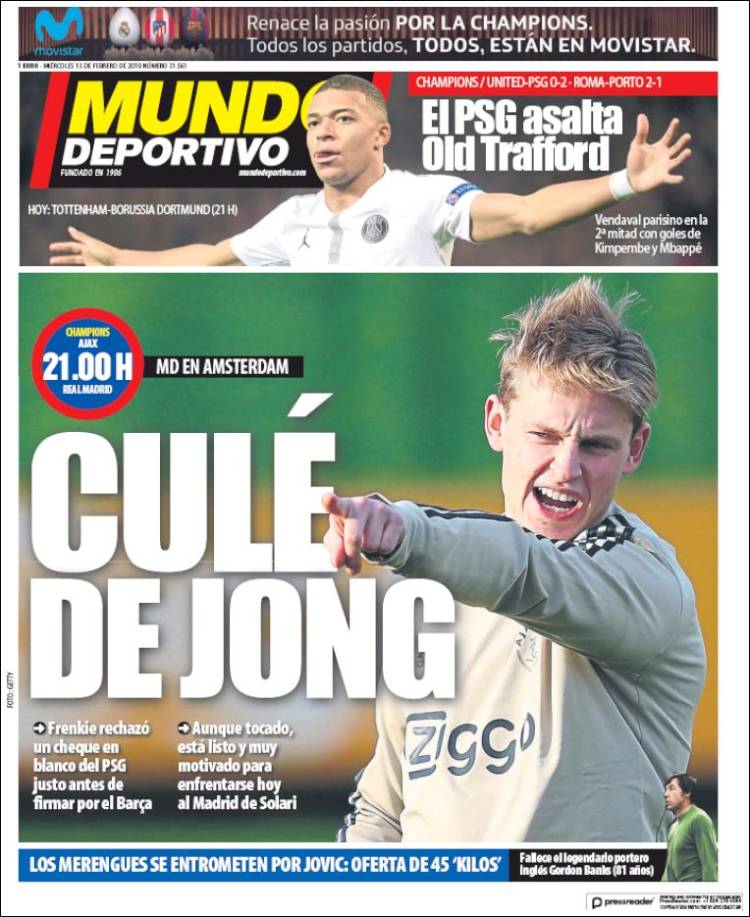 Portada de El Mundo Deportivo (España)