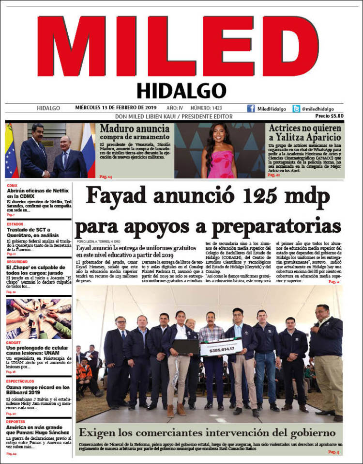 Portada de Miled - Hidalgo (Mexico)