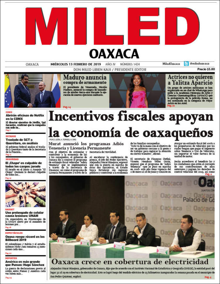 Portada de Miled - Oaxaca (Mexico)