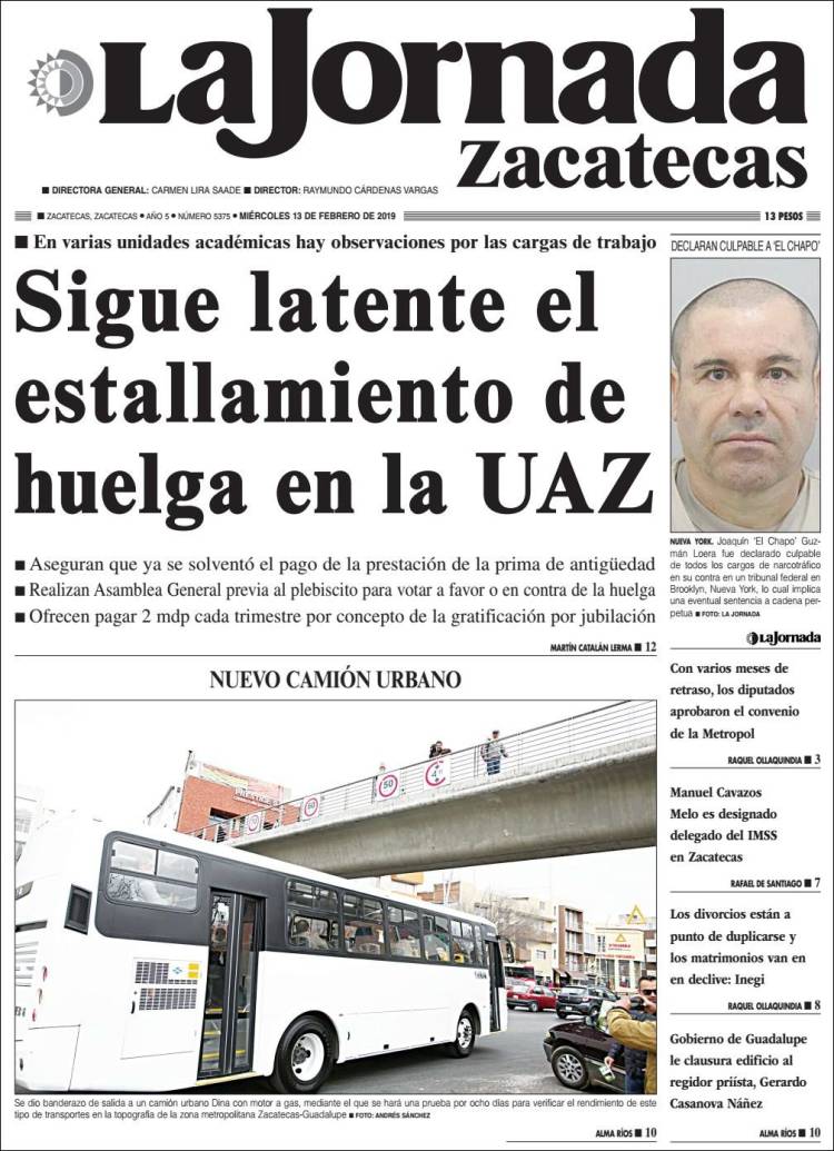 Portada de Jornada de Zacatecas (Mexico)