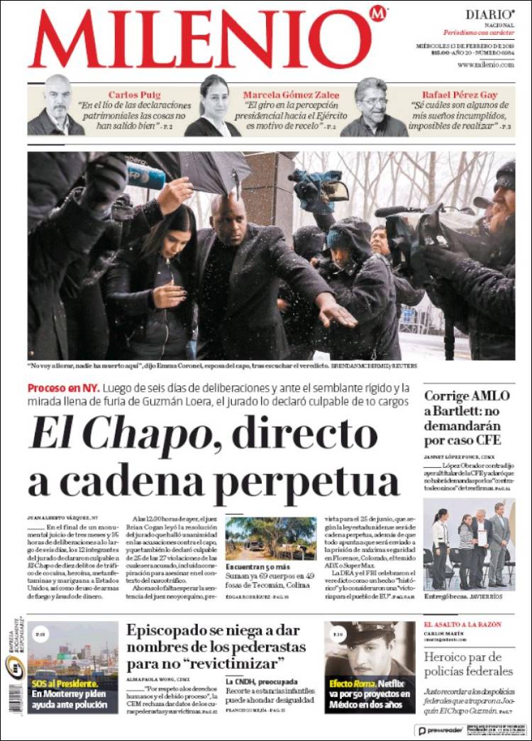 Portada de Milenio (Mexico)