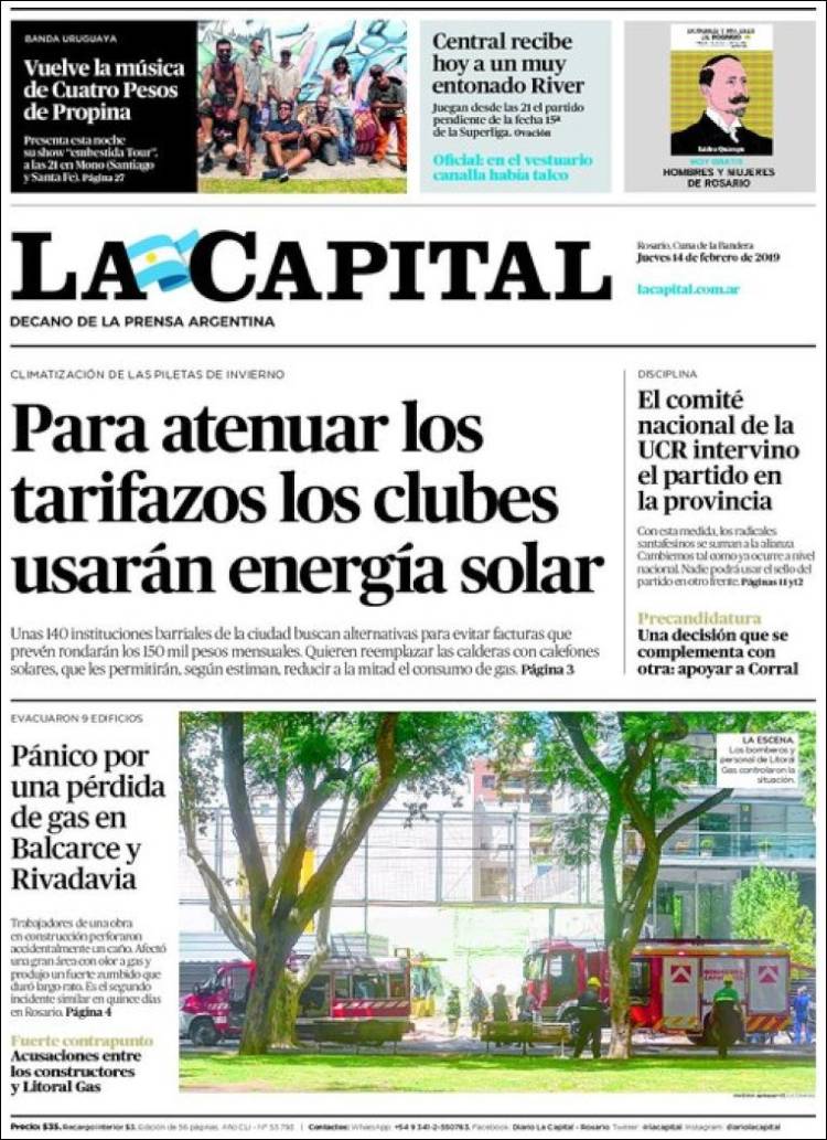 Portada de La Capital - Rosario (Argentina)