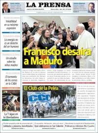 Portada de La Prensa (Argentina)