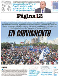 Portada de Página/12 (Argentina)