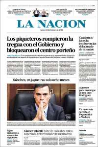 Portada de La Nación (Argentina)