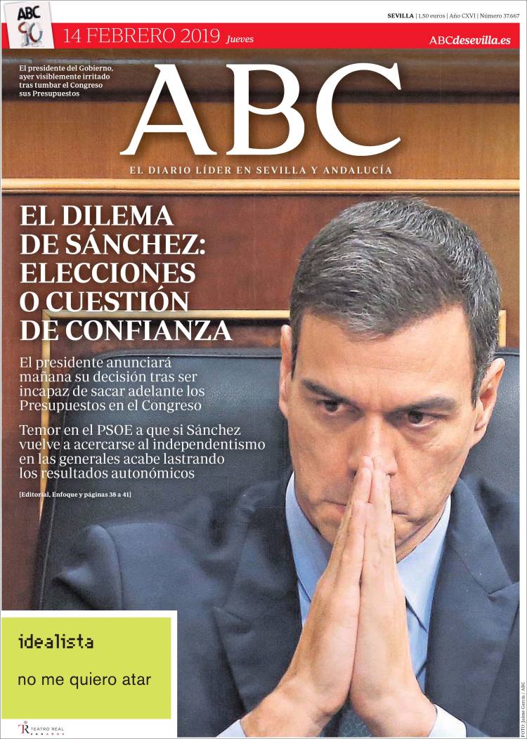 Portada de ABC - Sevilla (España)